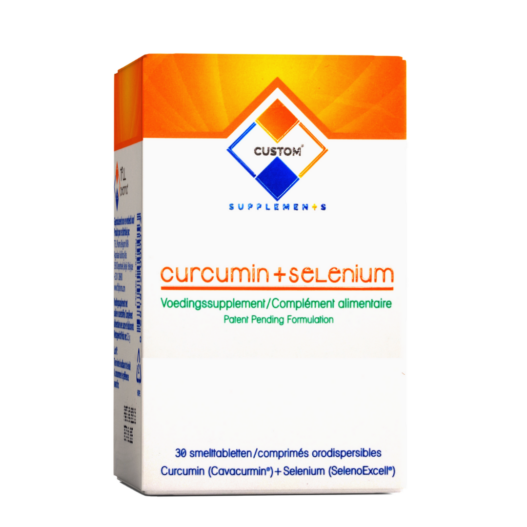 Custom Supplements® 37.5 mg Kurkumin + 10 mcg Selenyum Ağızda Dağılan Tablet (30 Tablet)
