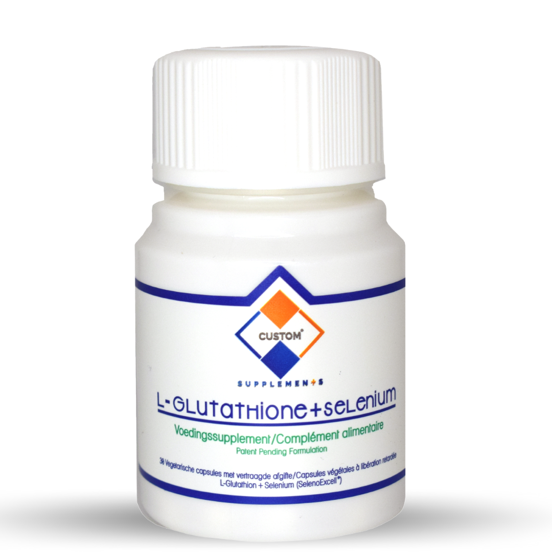Custom Supplements® 500 mg Glutatyon + 10 mcg Selenyum Enterik Kapsül (30 Kapsül)